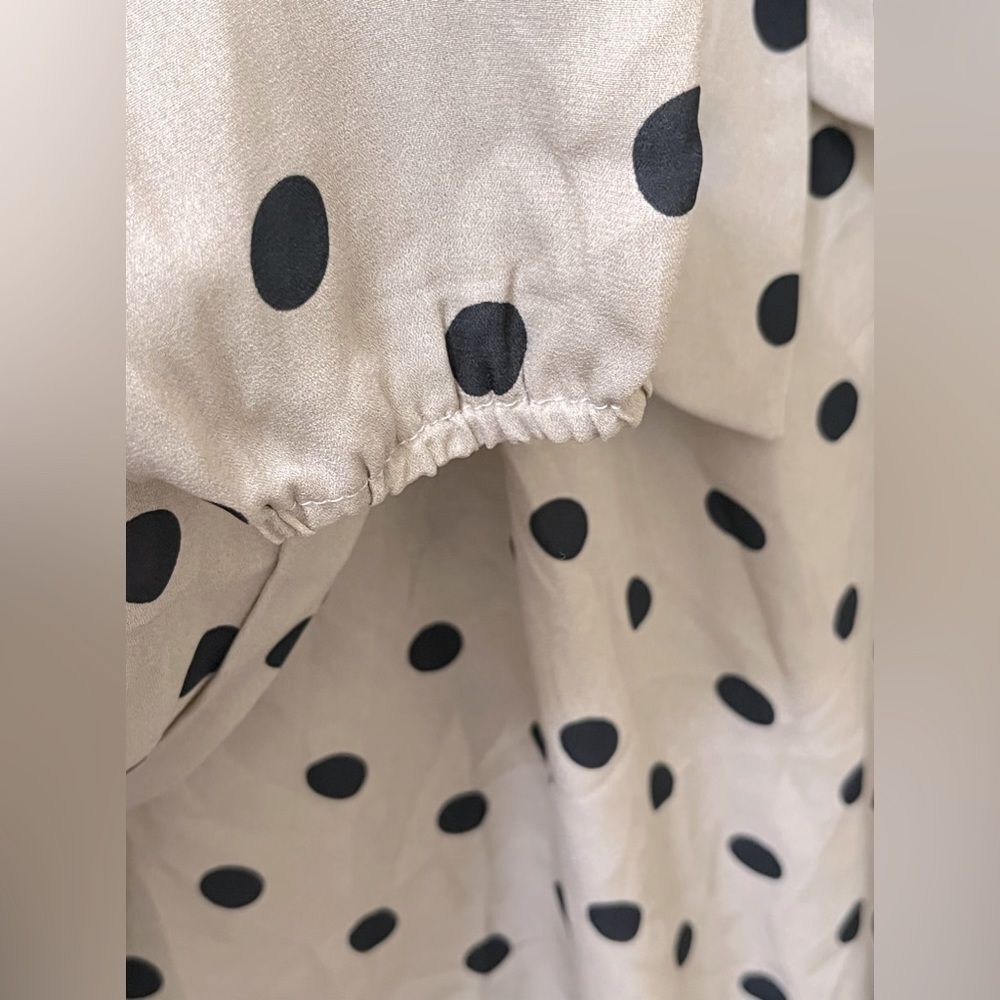 Cure Polka-Dotted Long Sleeve Blouse - Picture 7 of 7